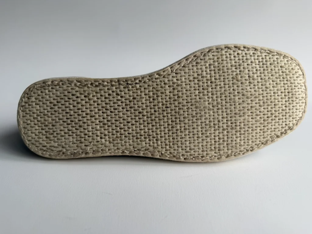 Hand-stitched traditional Chinese cloth shoe sole with dense cotton stitching