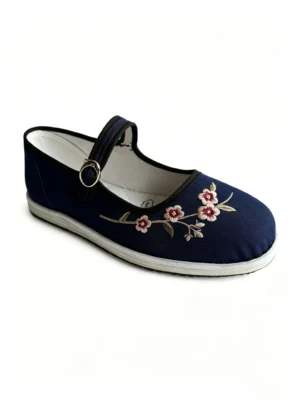 luno ln w4040 women's mary jane shoes plum blossom embroidery
